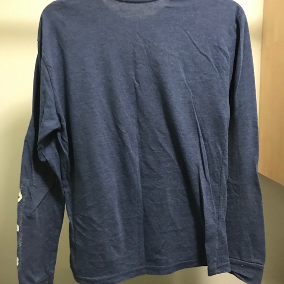 Volcom Kids Long Sleeve Blue Shirt with Yellow Graphic Size XL - Picture 2 of 4